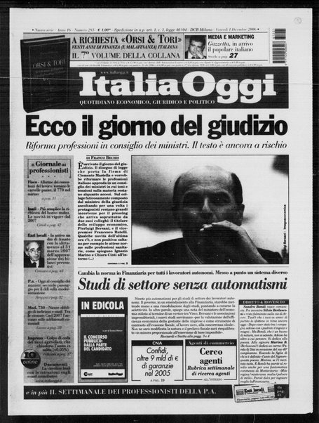 Italia oggi : quotidiano di economia finanza e politica